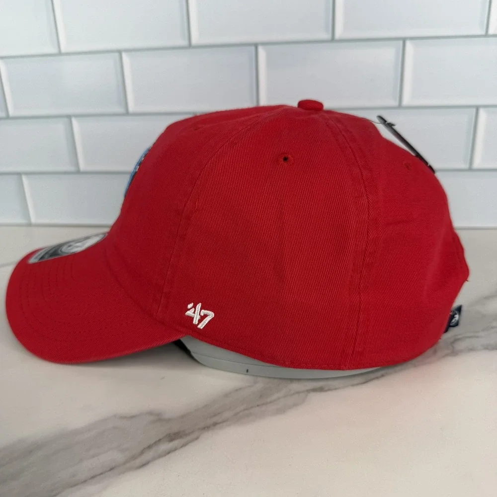 Los Angeles Clippers Hat Cap Strap Back Mens Red 47 Basketball Dad Hat Clean Up